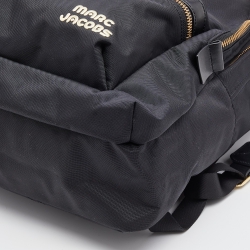 Marc Jacobs Black Nylon and Leather Classic Logo Backpack