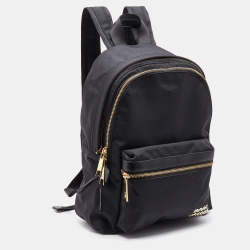 Marc Jacobs Black Nylon and Leather Classic Logo Backpack