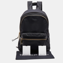 Marc Jacobs Black Nylon and Leather Classic Logo Backpack
