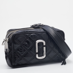 Marc Jacobs Black Quilted Leather Softshot Crossbody Bag