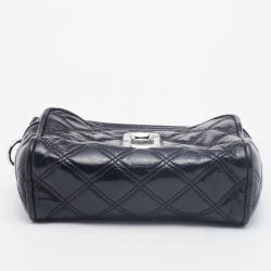 Marc Jacobs Black Quilted Leather Softshot Crossbody Bag
