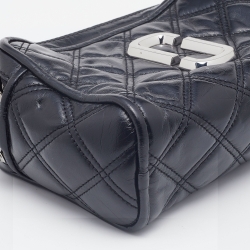 Marc Jacobs Black Quilted Leather Softshot Crossbody Bag