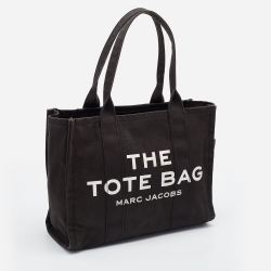 Pre Owned Marc Jacobs Black Canvas "The Tote" Shopper Tote