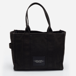 Pre Owned Marc Jacobs Black Canvas "The Tote" Shopper Tote