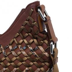 Pre Owned Marc Jacobs Brown Woven Leather Boho Hobo