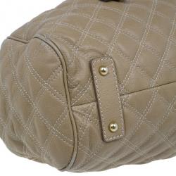 Pre Owned Marc Jacobs Beige Quilted Leather Stam Bag
