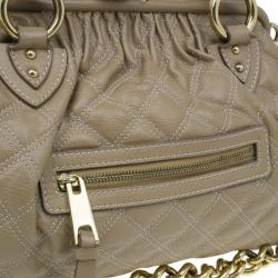 Pre Owned Marc Jacobs Beige Quilted Leather Stam Bag