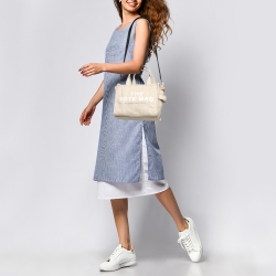 Pre Owned Marc Jacobs Beige Canvas Mini The Tote