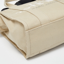 Pre Owned Marc Jacobs Beige Canvas Mini The Tote