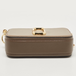 Pre Owned Marc Jacobs Beige Leather Snapshot Camera Crossbody Bag