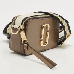 Pre Owned Marc Jacobs Beige Leather Snapshot Camera Crossbody Bag