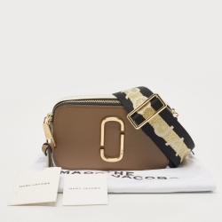 Pre Owned Marc Jacobs Beige Leather Snapshot Camera Crossbody Bag