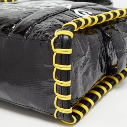 Pre Owned Marc Jacobs Black/Yellow Tarp Medium The Tote Bag