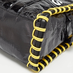 Pre Owned Marc Jacobs Black/Yellow Tarp Medium The Tote Bag