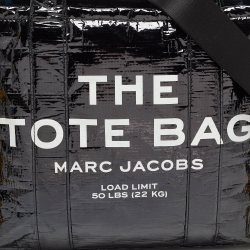 Pre Owned Marc Jacobs Black/Yellow Tarp Medium The Tote Bag