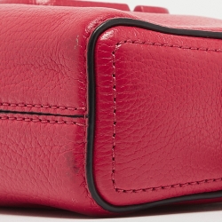 Pre Owned Marc Jacobs Coral Pink Leather Small Shutter Camera Crossbody Bag