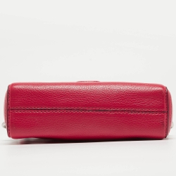 Pre Owned Marc Jacobs Coral Pink Leather Small Shutter Camera Crossbody Bag