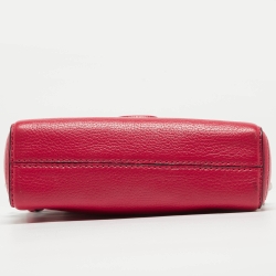Pre Owned Marc Jacobs Coral Pink Leather Small Shutter Camera Crossbody Bag