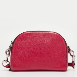 Pre Owned Marc Jacobs Coral Pink Leather Small Shutter Camera Crossbody Bag