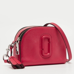 Pre Owned Marc Jacobs Coral Pink Leather Small Shutter Camera Crossbody Bag