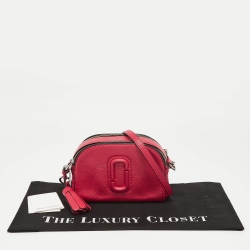 Pre Owned Marc Jacobs Coral Pink Leather Small Shutter Camera Crossbody Bag
