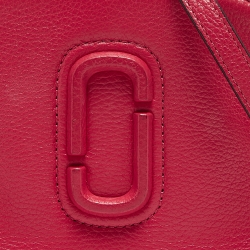 Pre Owned Marc Jacobs Coral Pink Leather Small Shutter Camera Crossbody Bag