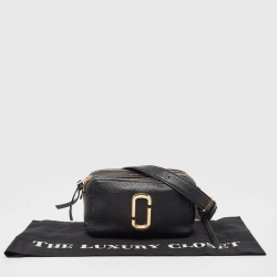 Pre Owned Marc Jacobs Black Leather The Softshot 21 Camera Bag