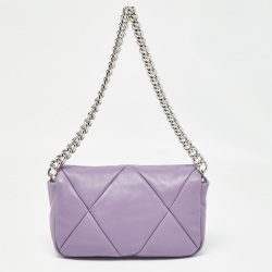 Pre Owned Marc Jacobs Lilac Puffy Diamond Quilted Leather Shoulder Bag