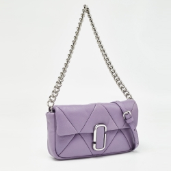 Pre Owned Marc Jacobs Lilac Puffy Diamond Quilted Leather Shoulder Bag