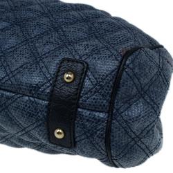 Pre Owned Marc Jacobs Blue Python Embossed Stam Satchel