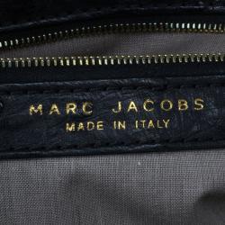 Pre Owned Marc Jacobs Blue Python Embossed Stam Satchel