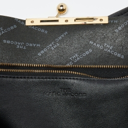 Marc Jacobs Black Leather The Kiss Shopper Tote