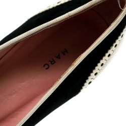 Pre Owned Marc Jacobs Black/White Leather Brogue Bow Detail Pumps Size 39