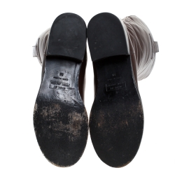 Pre Owned Marc Jacobs Brown Leather Knee Length Boots Size 38