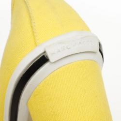 Pre Owned Marc Jacobs Yellow Cap Toe Bow Pumps Size 39.5