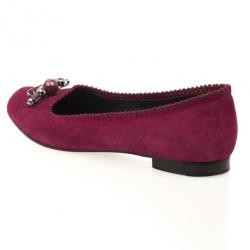 Marc Jacobs Pink Suede Safety Pin Ballet Flats Size 38.5