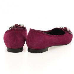 Marc Jacobs Pink Suede Safety Pin Ballet Flats Size 38.5