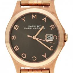 Marc by Marc Jacobs The Slim Brown Dial Rose Gold Tone MBM3350 Women's Wristwatch 36 mm
