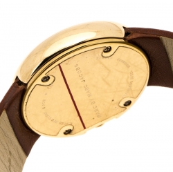 Pre Owned Marc By Marc Jacobs White Yellow Gold Plated MBM8520 Women's Wristwatch 33 mm