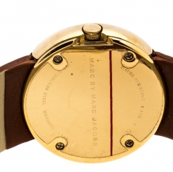 Pre Owned Marc By Marc Jacobs White Yellow Gold Plated MBM8520 Women's Wristwatch 33 mm