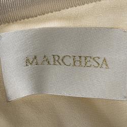 Marchesa White Ruched Detail Embellished Tulle Gown XL
