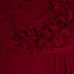 مملوكة مسبقًا Marchesa Cherry Red Ruffle Gown S