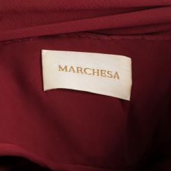 مملوكة مسبقًا Marchesa Cherry Red Ruffle Gown S