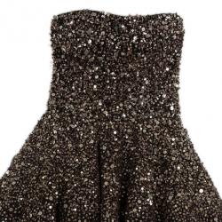 Marchesa Strapless Embellished Ball Gown S