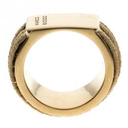 Marco Bicego Cairo Collection 18k Yellow Gold Seven Strand Woven Ring Size 56