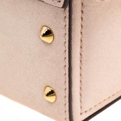 Mark Cross Pink Shimmering Leather Small Grace Box Bag