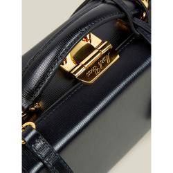 Pre Owned MARK CROSS Black Grace Small Leather Box Bag