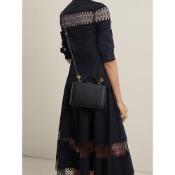 Pre Owned MARK CROSS Black Grace Small Leather Box Bag