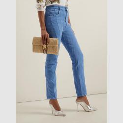 MARK CROSS Brown Sylvette Raffia and Leather Clutch Bag
