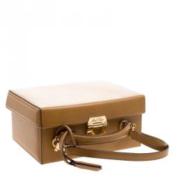 Mark Cross Tan Leather Large Grace Box Bag